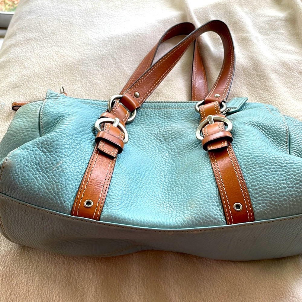Light blue Coach purse